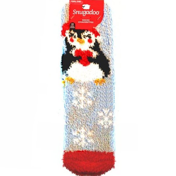 *3/$15* Penguin Fuzzy Slipper Socks - Picture 1 of 5